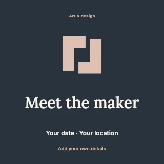 Meet the Maker social media post template · Illustrated folio