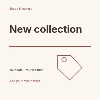 New Collection social media post template · Typography & ornament