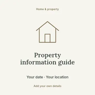 Property information guide social media post template · Illustrated folio