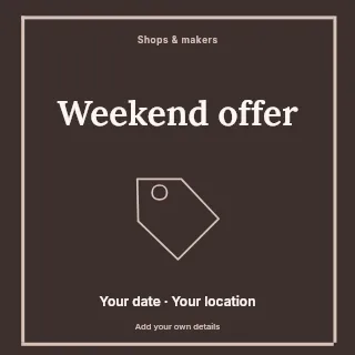 Weekend Offer social media post template · Framed editorial