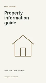 Property information guide instagram story template · Fine-line cover