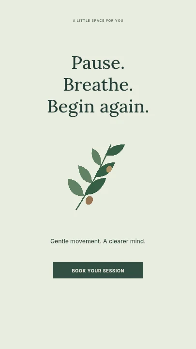 Pause & breathe instagram story template · Wellness story