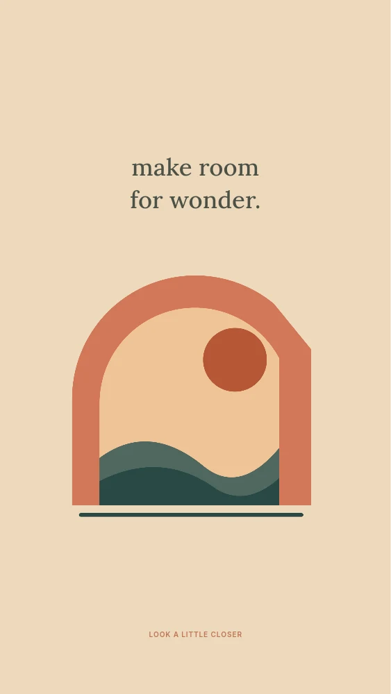 Make room for wonder phone wallpaper template · Abstract wallpaper