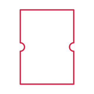 Portrait ticket frame.