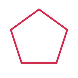 A mathematically regular 5-sided polygon with equally spaced vertices.