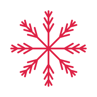 8 arm snowflake with 3 branch tiers at 30 degrees.
