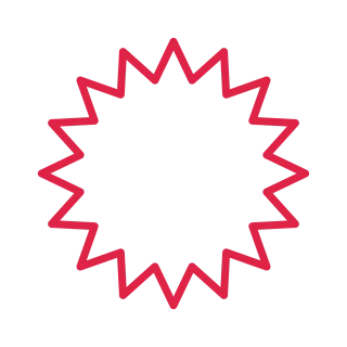 16 point seal star outline.