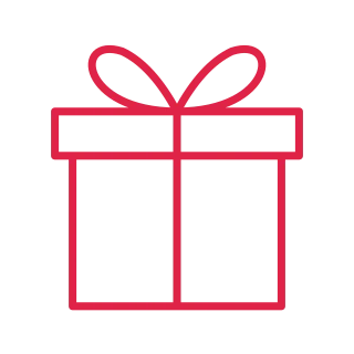 Ribbon gift box.