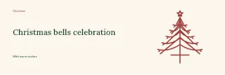 Christmas bells celebration banner template · Horizontal photo dialogue