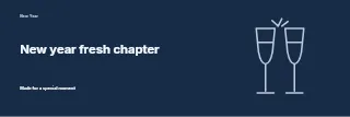 New Year fresh chapter banner template · Horizontal photo dialogue