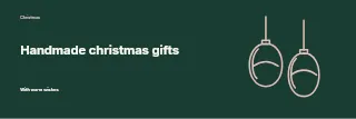 Handmade Christmas gifts banner template · Horizontal photo dialogue