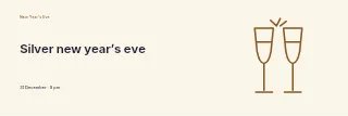 Silver New Year’s Eve banner template · Horizontal photo dialogue