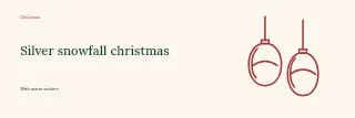 Silver snowfall Christmas banner template · Horizontal photo dialogue