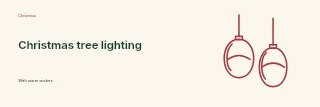 Christmas tree lighting banner template · Horizontal photo dialogue