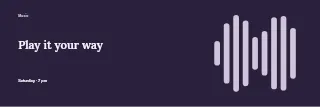 Play it your way banner template · Horizontal photo dialogue