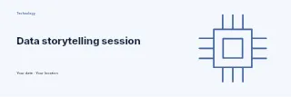 Data storytelling session banner template · Horizontal photo dialogue