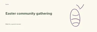 Easter community gathering banner template · Horizontal photo dialogue