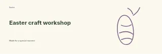 Easter craft workshop banner template · Horizontal photo dialogue