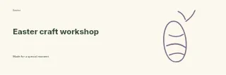 Easter craft workshop banner template · Horizontal photo dialogue