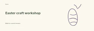 Easter craft workshop banner template · Horizontal photo dialogue