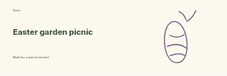 Easter garden picnic banner template · Horizontal photo dialogue
