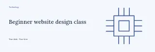 Beginner website design class banner template · Horizontal photo dialogue