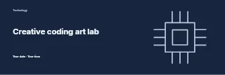 Creative coding art lab banner template · Horizontal photo dialogue