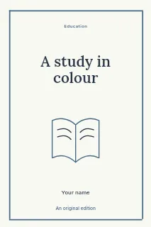 A Study in Colour book cover template · Framed editorial
