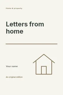 Letters from Home book cover template · Typography & ornament