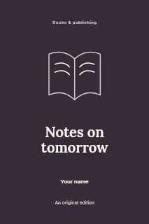 Notes on Tomorrow book cover template · Illustrated folio