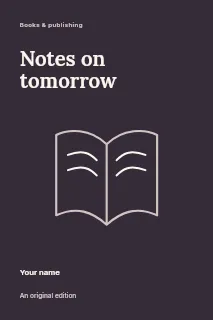 Notes on Tomorrow book cover template · Fine-line cover