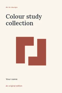 Colour study collection book cover template · Fine-line cover