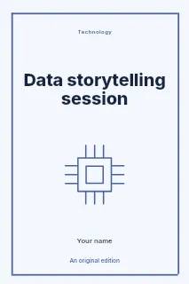 Data storytelling session book cover template · Framed editorial