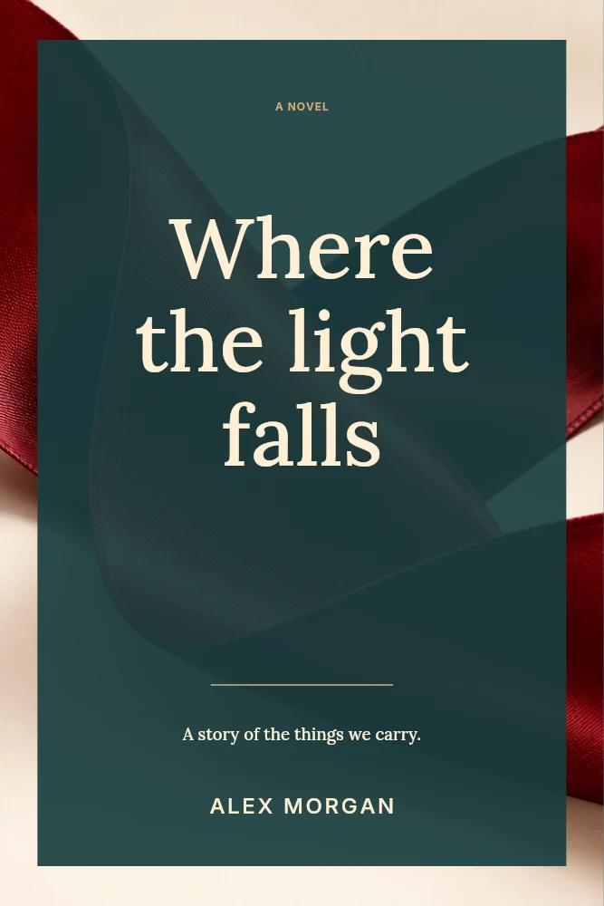 Where the light falls book cover template · Literary book cover