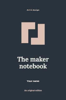 The Maker Notebook book cover template · Illustrated folio
