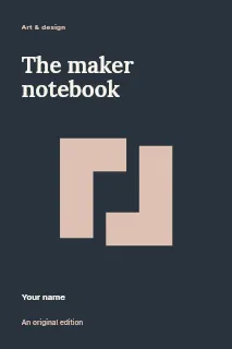 The Maker Notebook book cover template · Fine-line cover