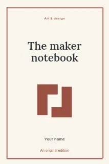 The Maker Notebook book cover template · Framed editorial