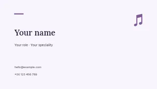 Sound studio business card template · Quiet professional card