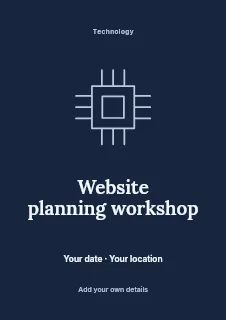 Website planning workshop flyer template · Illustrated folio