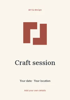 Autumn Craft Session flyer template · Illustrated folio