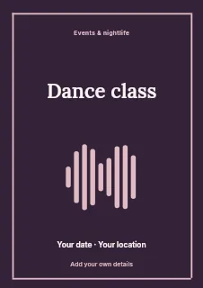 Autumn Dance Class flyer template · Framed editorial