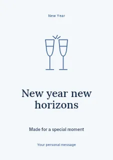 New Year new horizons flyer template · Illustrated folio