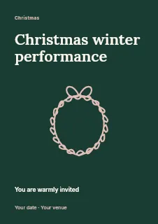 Christmas winter performance flyer template · Fine-line cover