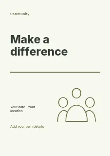 Make a difference flyer template · Typography & ornament