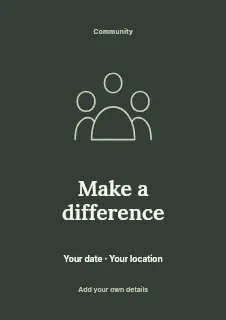 Make a difference flyer template · Illustrated folio