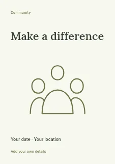Make a difference flyer template · Fine-line cover