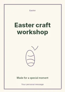 Easter craft workshop flyer template · Framed editorial