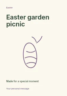 Easter garden picnic flyer template · Fine-line cover