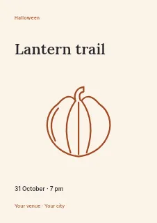Lantern trail flyer template · Fine-line cover
