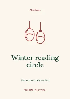 Winter reading circle flyer template · Illustrated folio